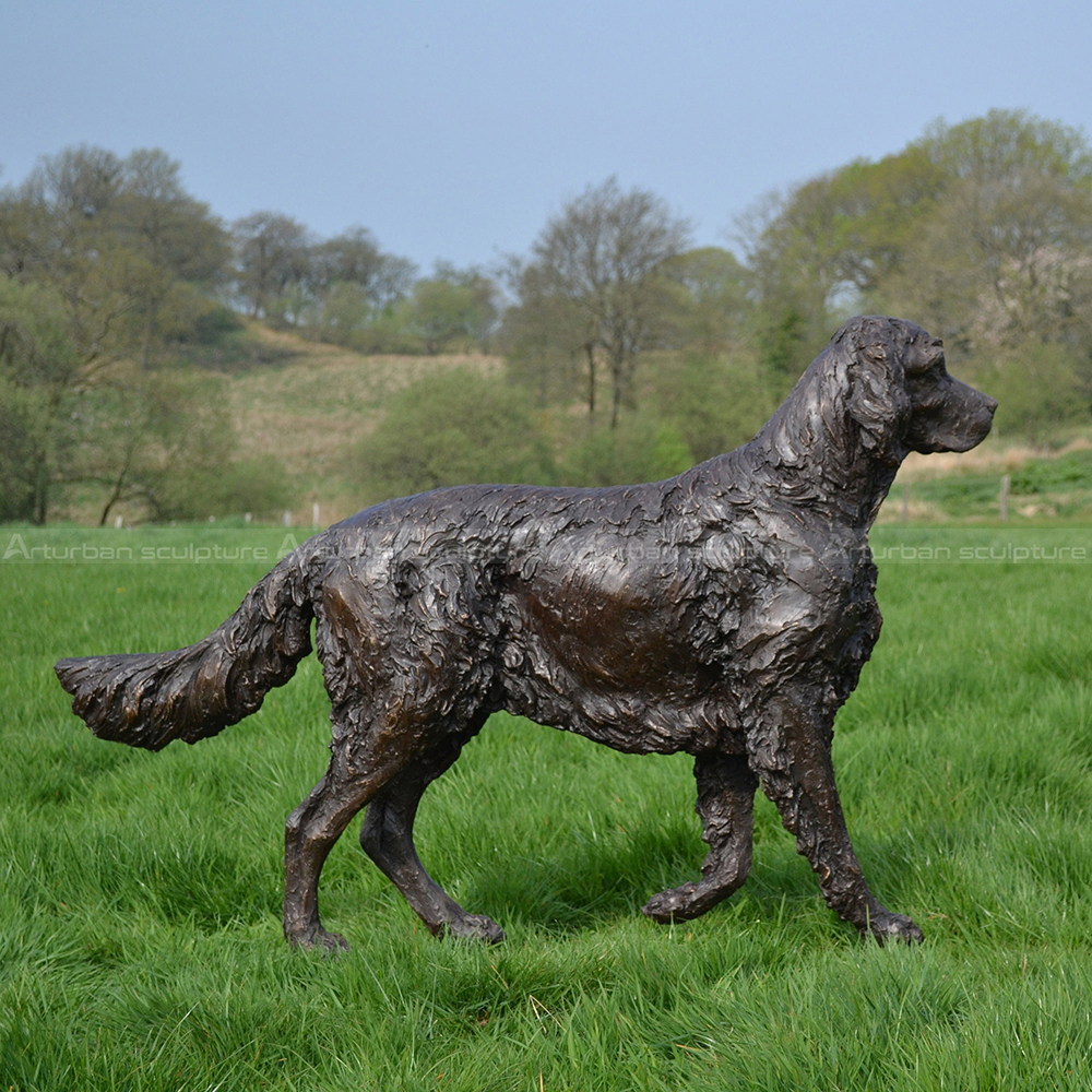 english setter bronze sculpture