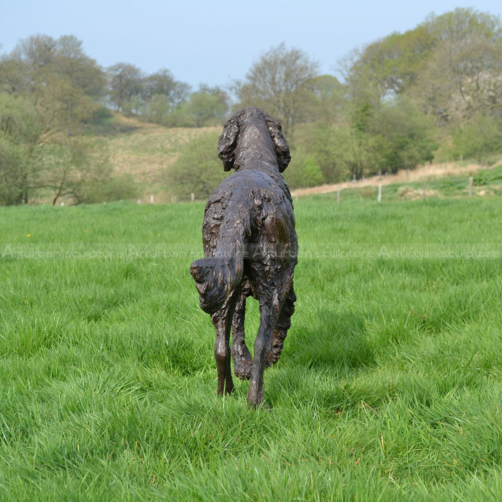 english setter bronze sculpture