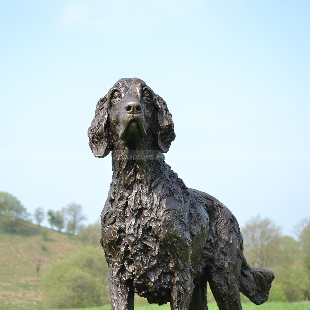 english setter bronze sculpture