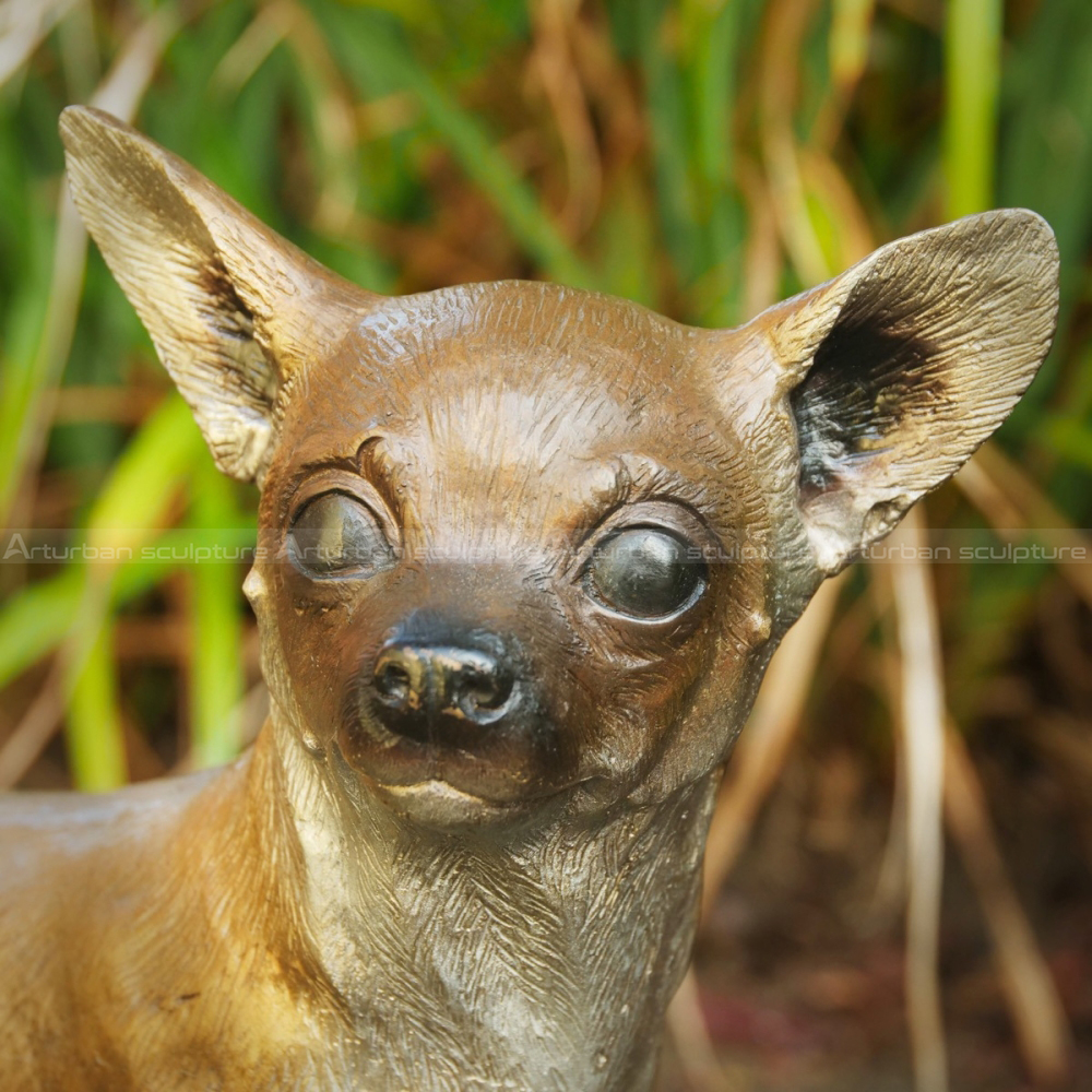 outdoor chihuahua statue