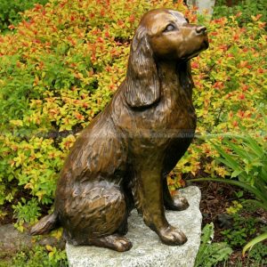 bronze springer spaniel sculpture