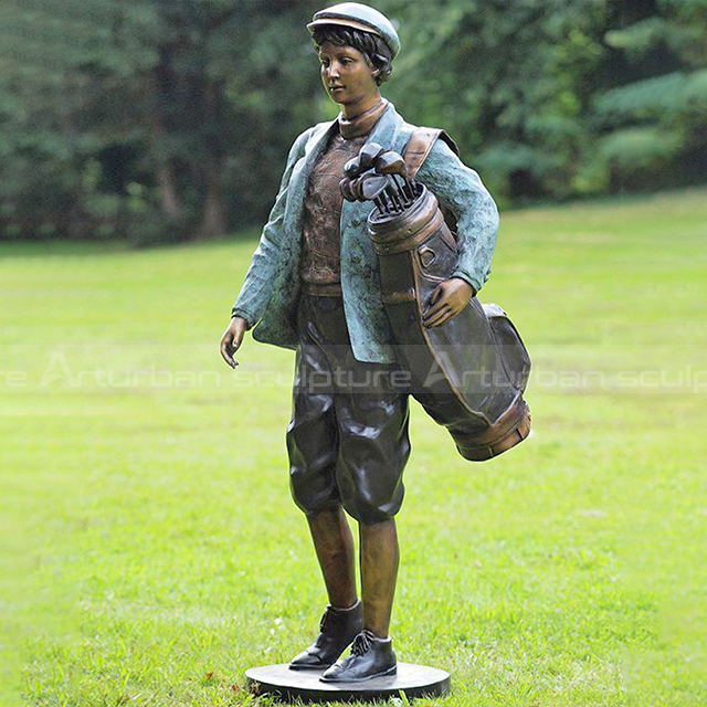 golf caddy statue