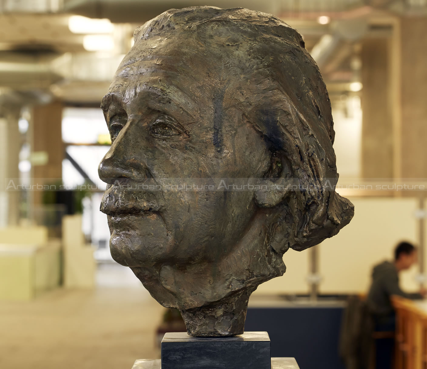 einstein head statue