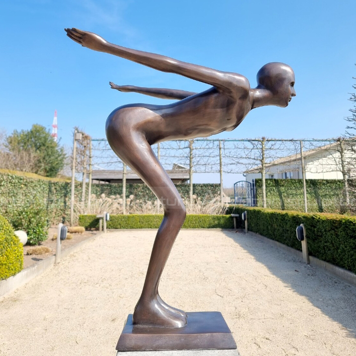 diving athlete sculpture