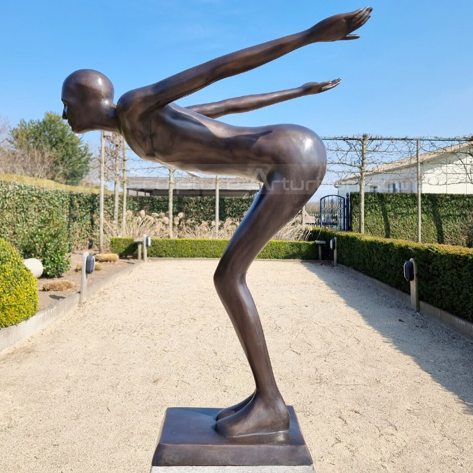 diving athlete sculpture