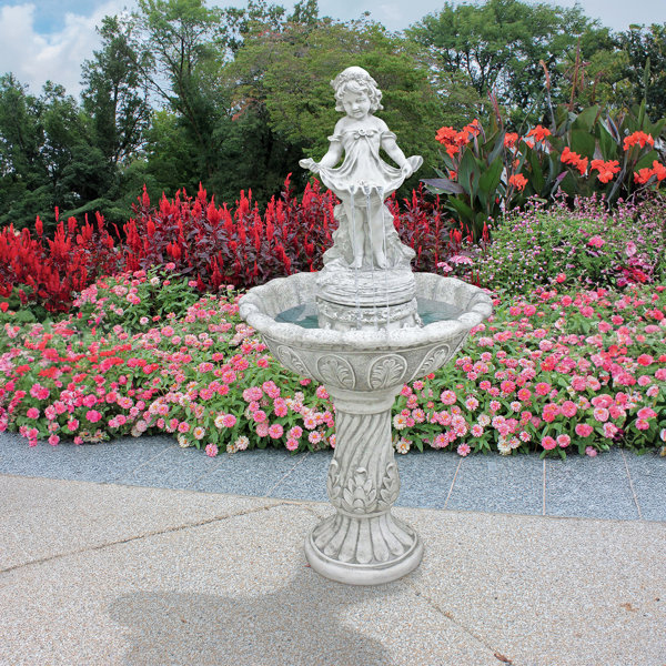 girl garden fountain