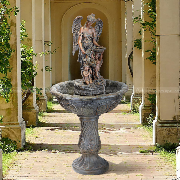 water fountain with angels