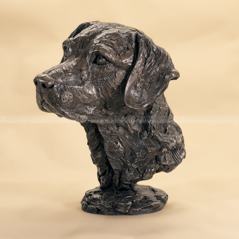 dog bust statue