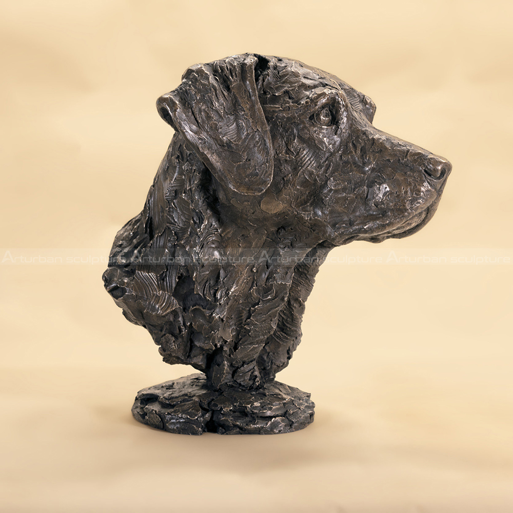 dog bust statue