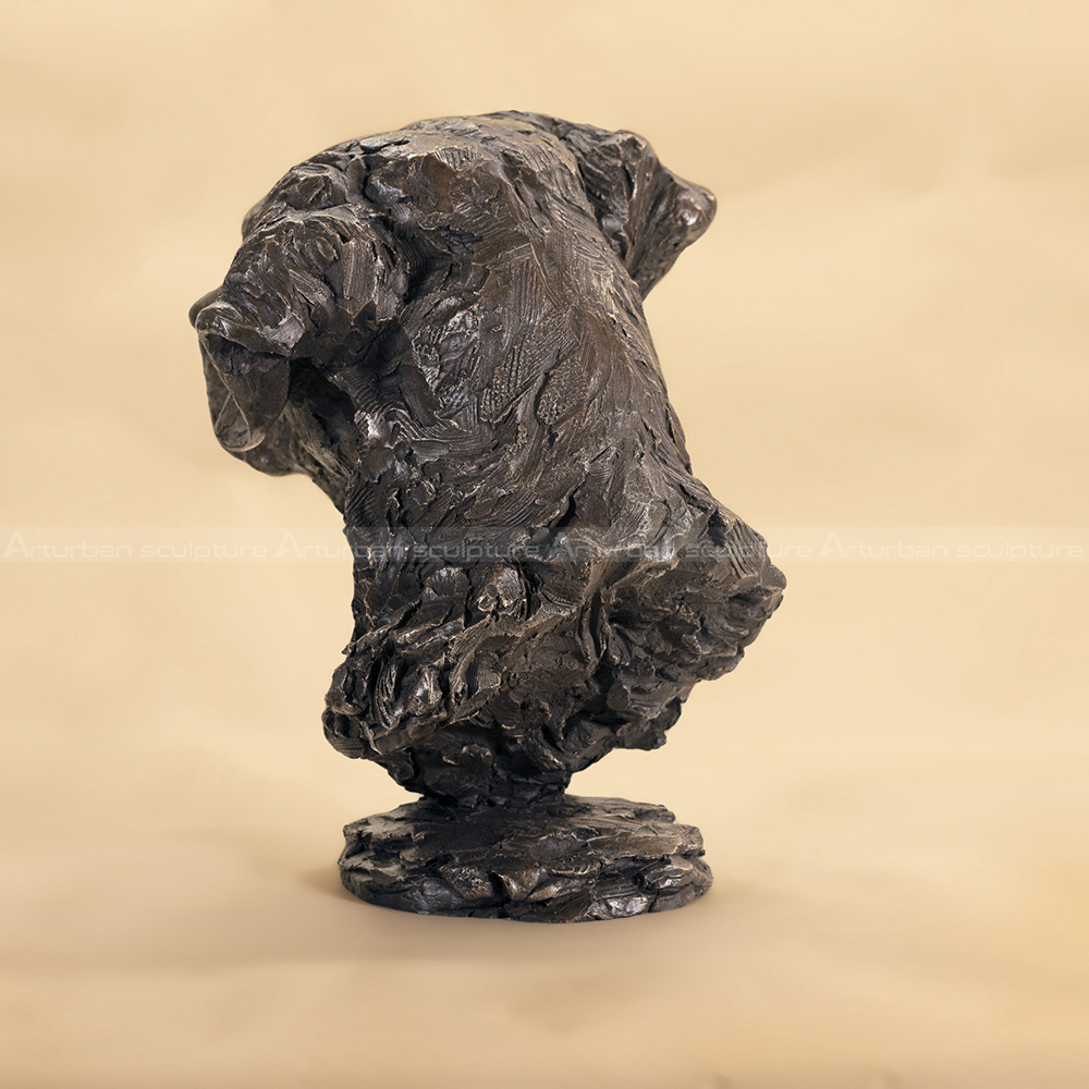 dog bust statue