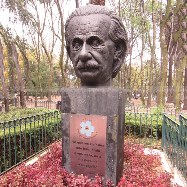 einstein head statue