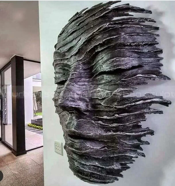 abstract face sculpture