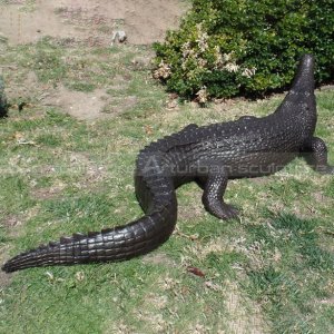 outdoor alligator statue