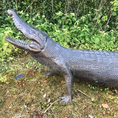 outdoor alligator statue