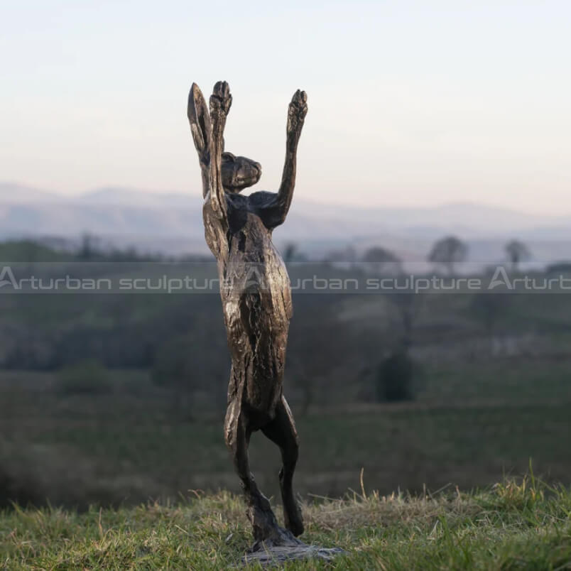 hare sculptures for the garden