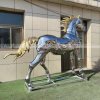 stainless steel horse statue