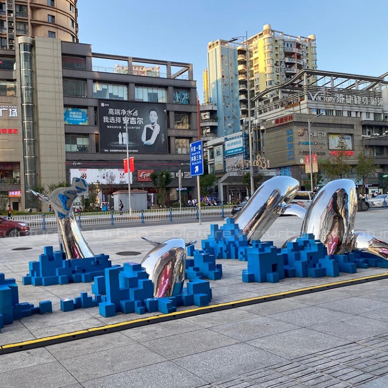 Delphin-Statuen für den Außenbereich