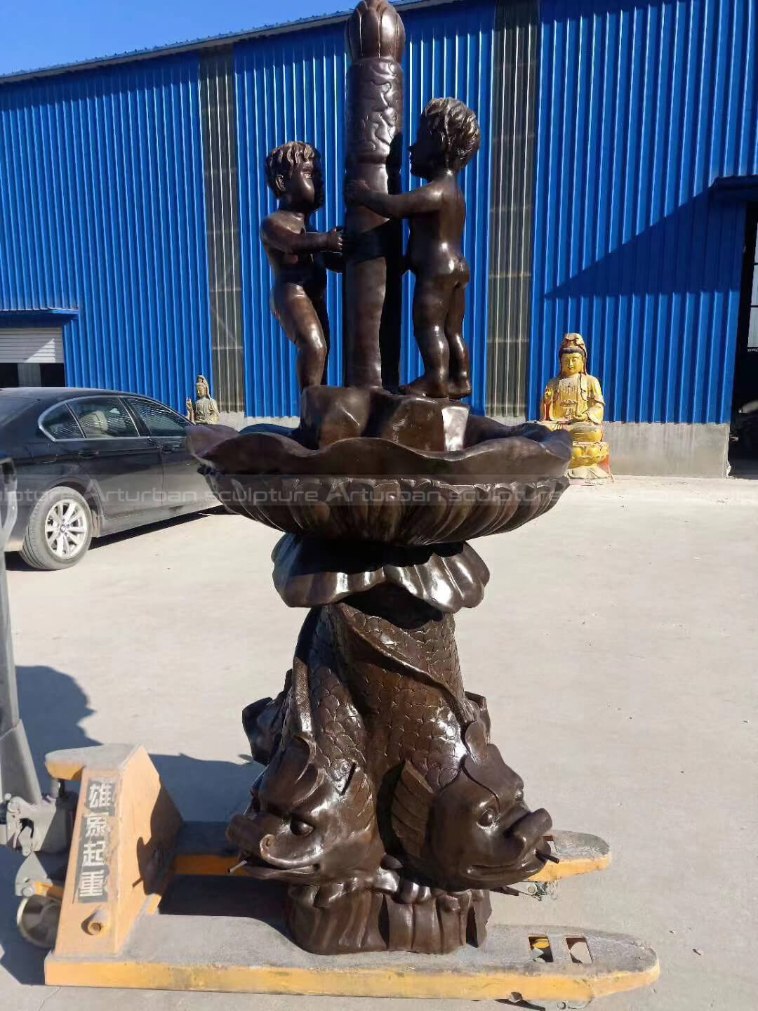 antique bronze fountain