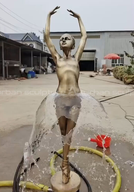 ballet dancer water fountain