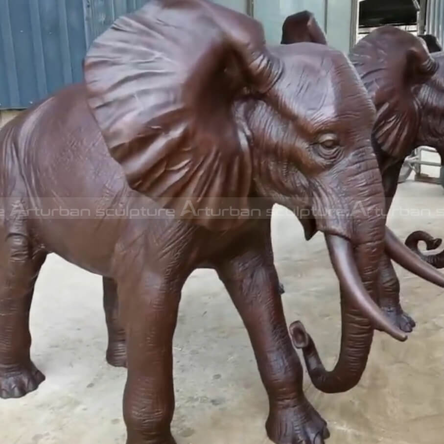 brass elephant sculpture