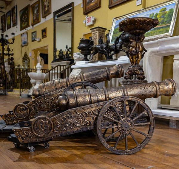 large cannon sculpture