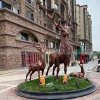 bronze stag garden sculpture