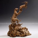 statue de tigre et de mouton