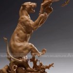 Statue de tigre et de mouton