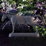 Statue de cheval galopant en bronze