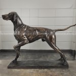 Bronze Hunting Dog Sculpture