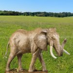 Statue d'éléphant réaliste