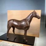 ornamento de cavalo de bronze
