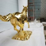 Decoração Cavalo Dourado