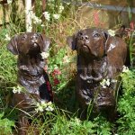 Statue de Labradore chocolat de taille réelle