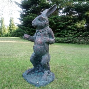 Alice in Wonderland Mr. White Rabbit Garden bronze Statue