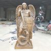 Bronze St Michael Statue standing with sword and shield