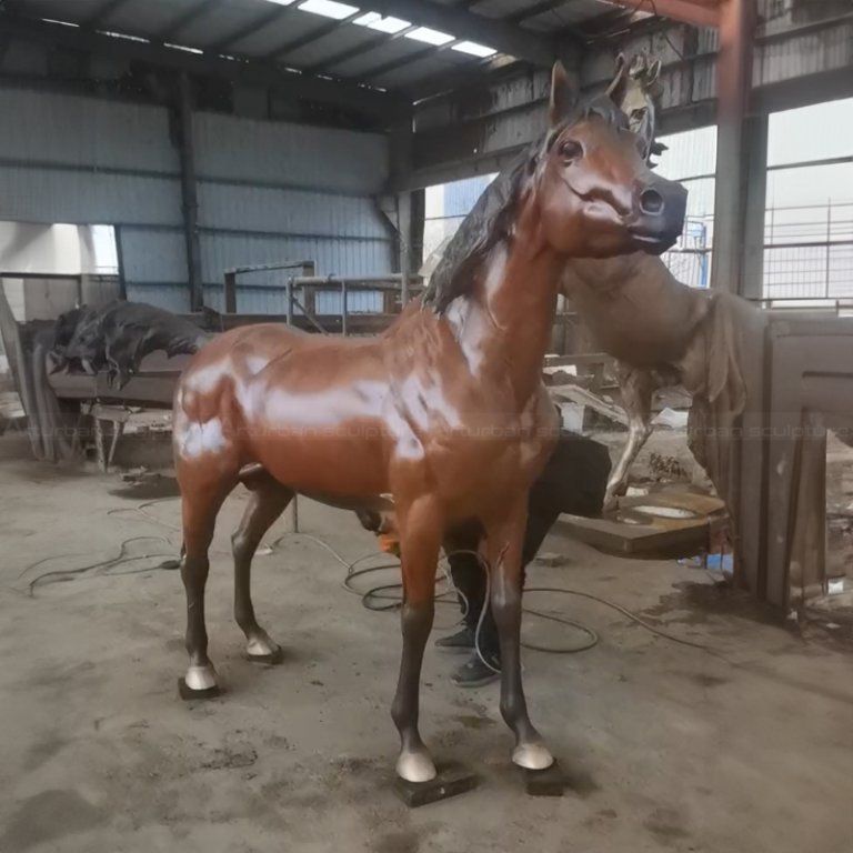 Horse Lawn Statue in a standing pose