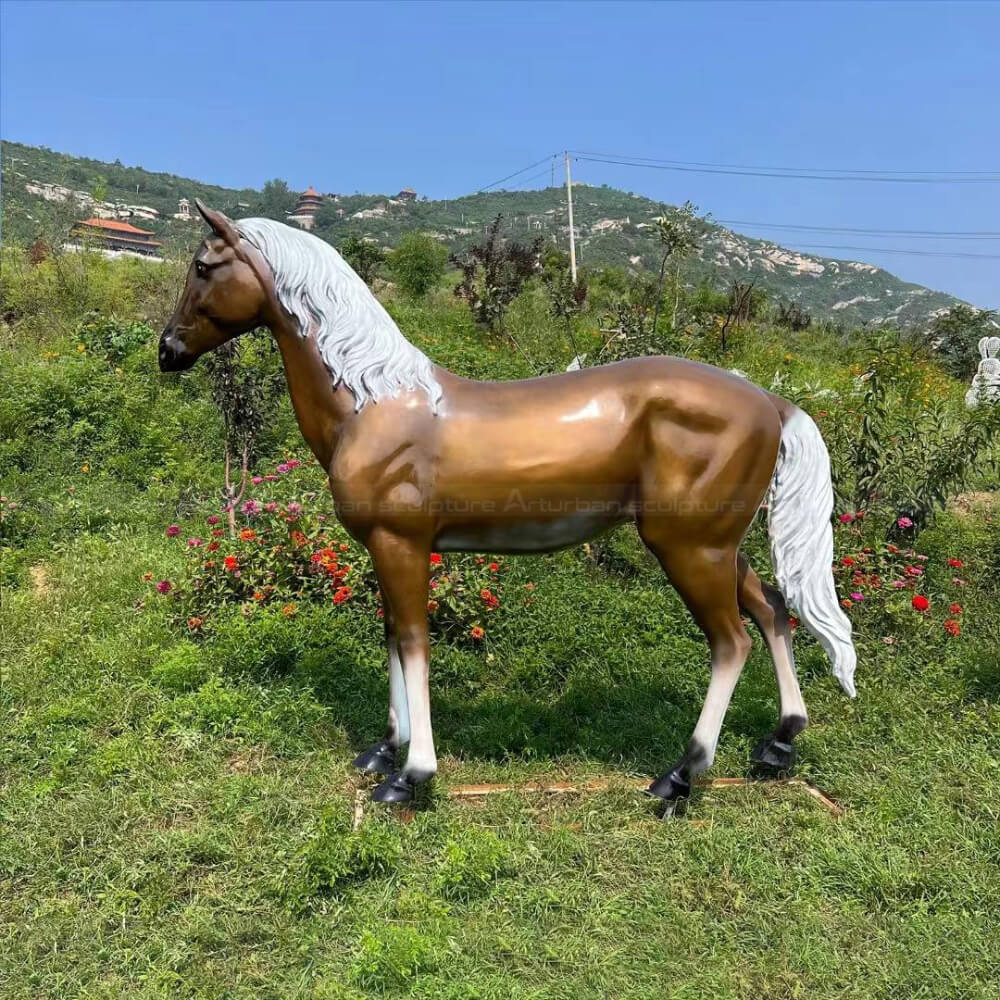 realistic horse standing statue
