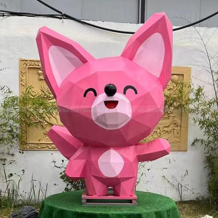stainless steel Geometric Fox Statue