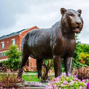 Large Tiger garden bronze Statue for Sale