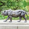 bronze walking and Roaring Tiger garden Sculpture