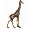 realistic Giraffe standing Bronze Sculpture