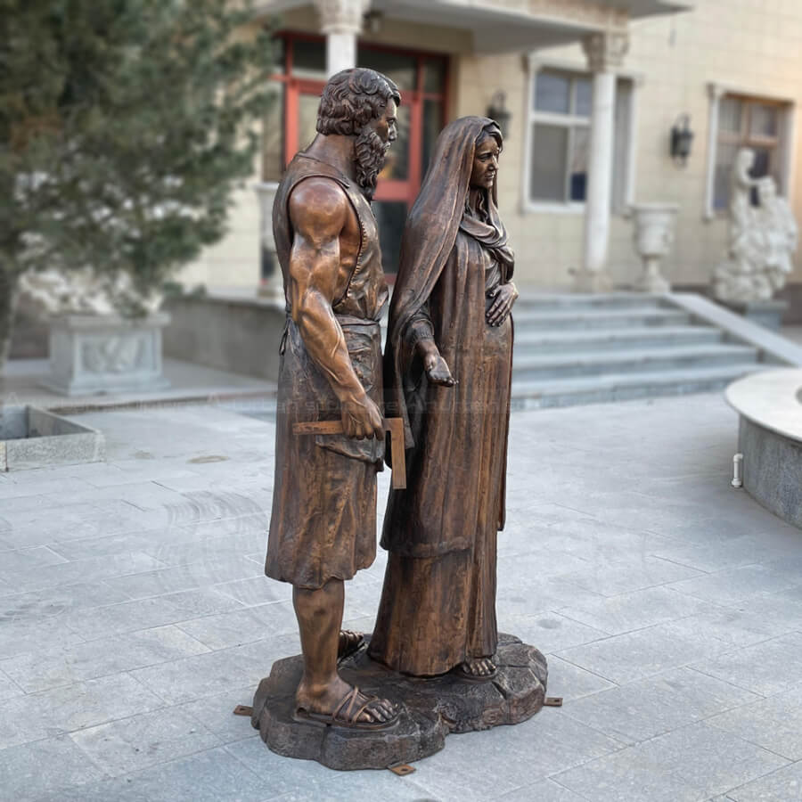 side view of St Joseph and Mary Statue