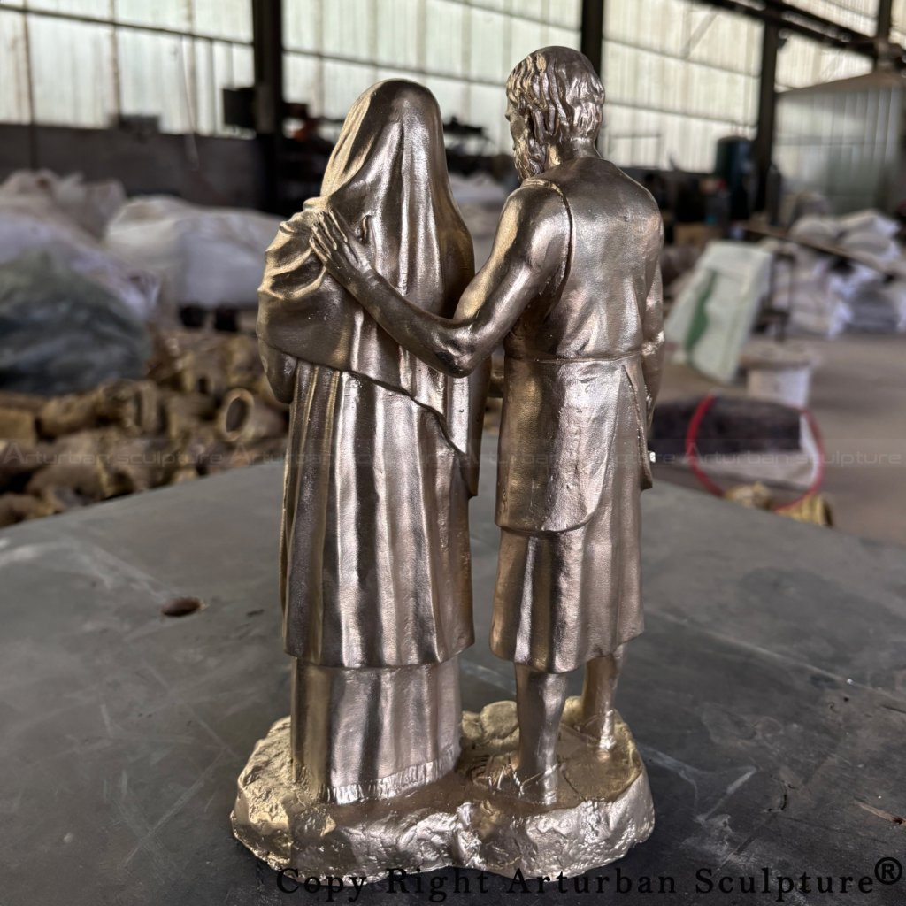 rear view of Mary and Joseph Statue polish finished