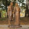 Bronze pregnant Mary and Joseph standing Statue