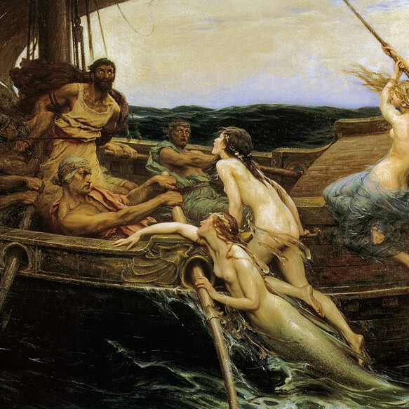 1909-painting-Ulysses-and-the-Sirens-by-Herbert-James-Draper