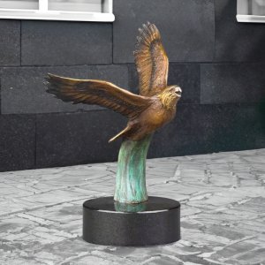 American Eagle Figurine featuring a bald eagle in mid-flight with outstretched wings
