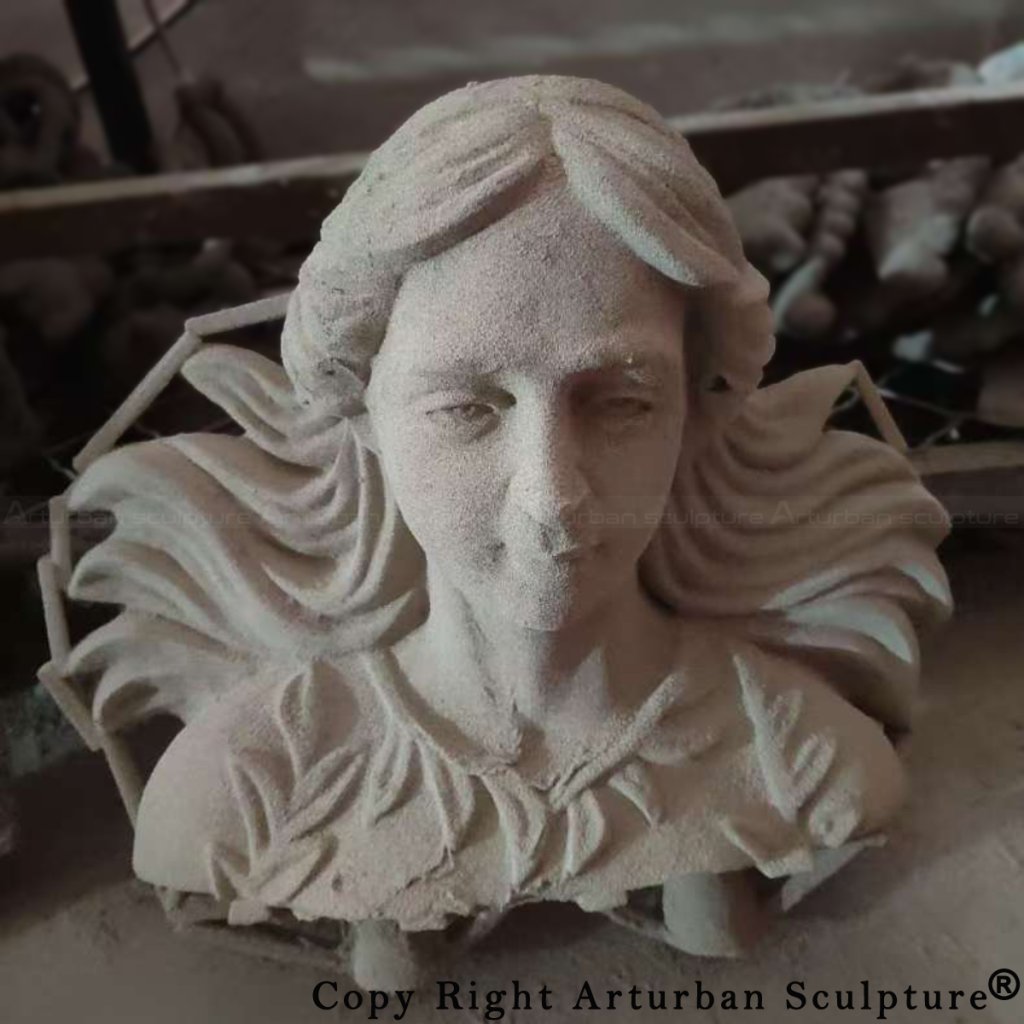 Ceramic shell of Mermaid Bronze wall fountain