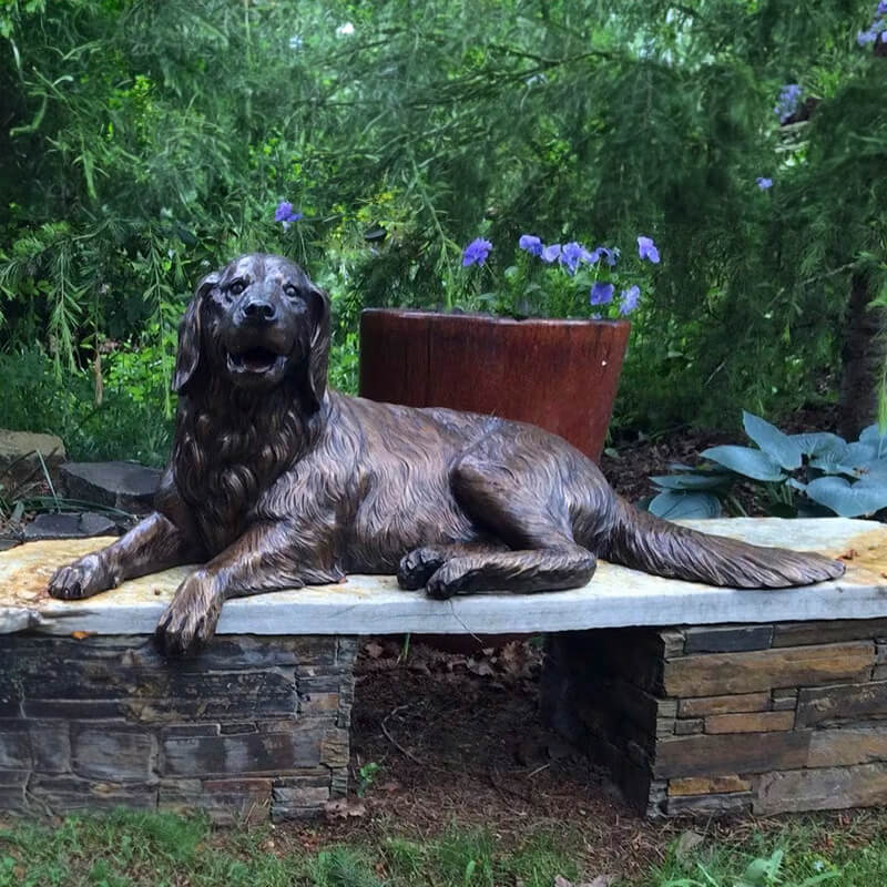 Golden Retriever Statue for Garden