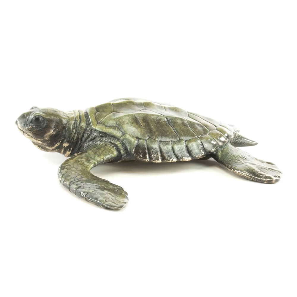 bronze Sea Turtle Sculpture Outdoor, featuring realistic shell ridges